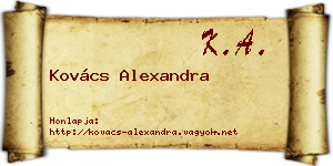 Kovács Alexandra névjegykártya